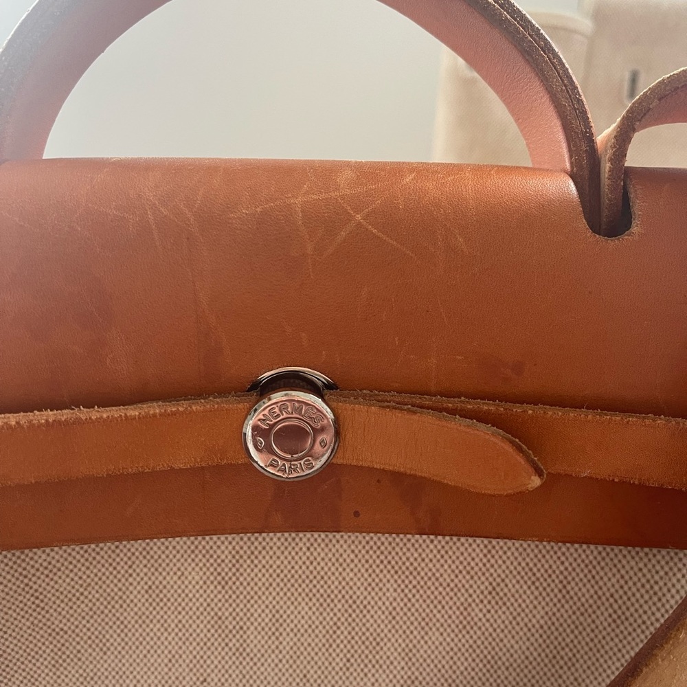 Authentic Hermès Vintage Toile HERBAG 39 - Picture 3 of 14